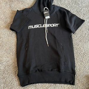 Super cute and soft crop sleeve hoodie